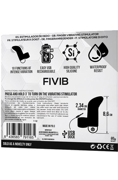 10-Functions Finger Vibrating Stimulator USB - Piršto vibratorius 3