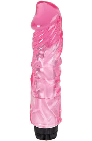 22cm Thick Realistic Vibrating Dong - Pink - Vibruojantis dildo 1