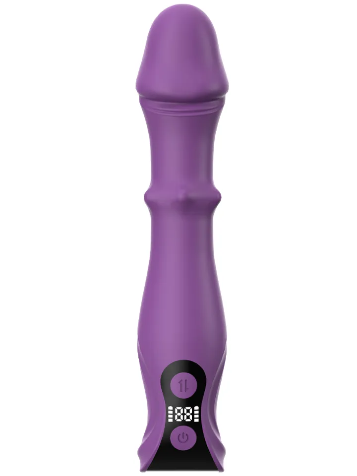 3-in-1 Vibrating Dildo With LCD Display - Vibruojantis dildo 1