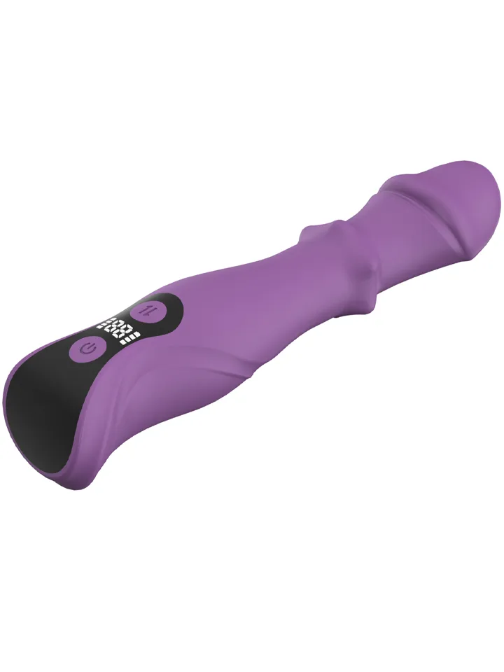 3-in-1 Vibrating Dildo With LCD Display - Vibruojantis dildo 3