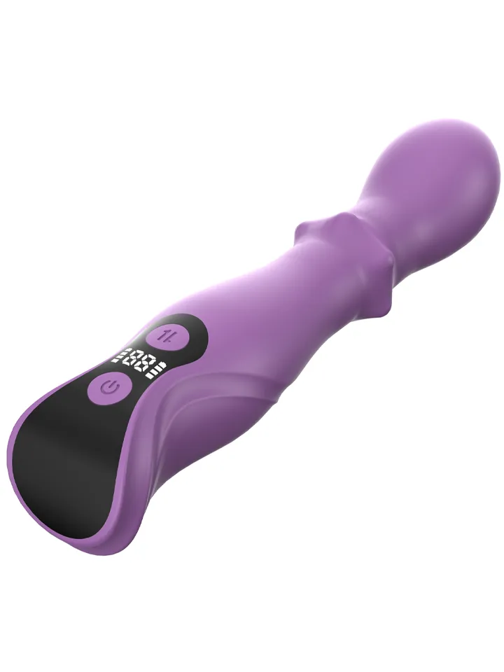360 Triple Stimulation Vibrator LCD Display - Vibruojantis dildo 4