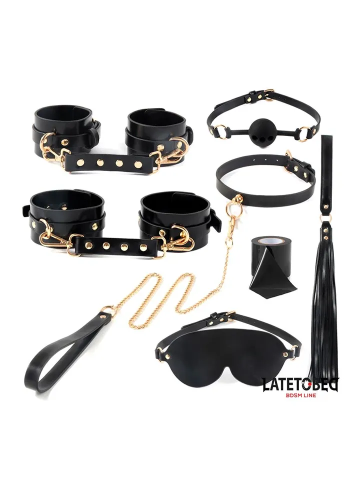 8-pcs Bondage Kit With Storage Bag - Vergavimo rinkinys 2 [full]
