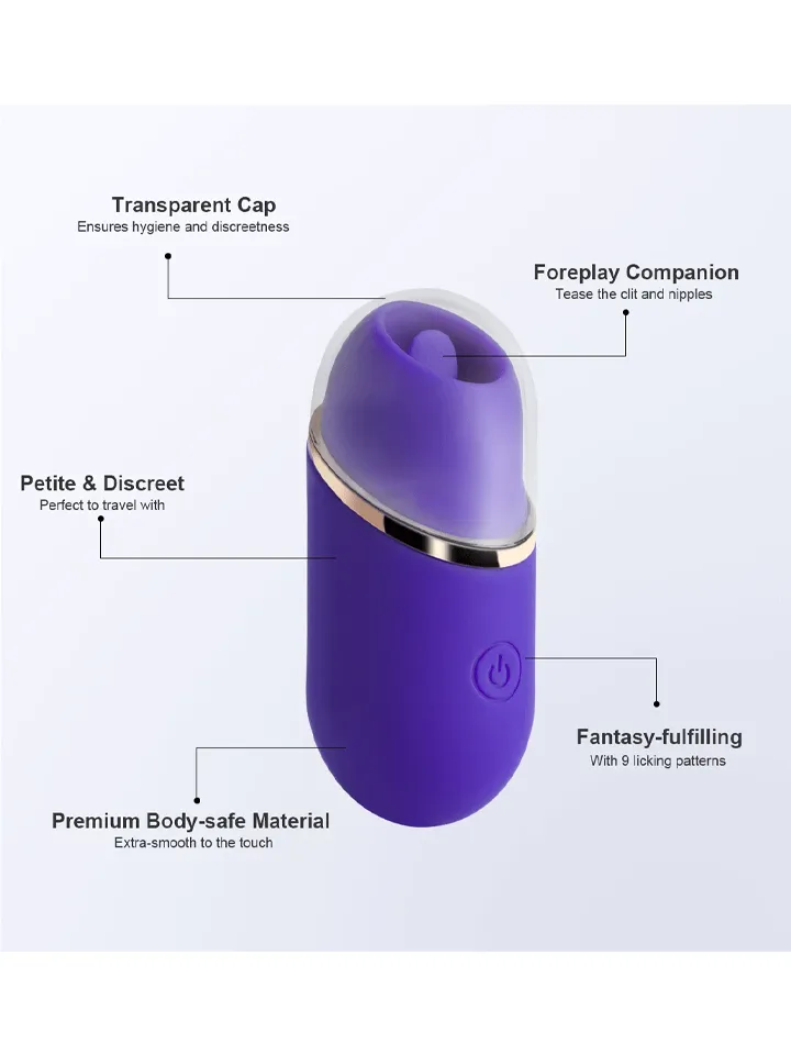 Abby Mini Clit Licking Vibrator Tongue - Klitorio stimuliatorius 3 [full]