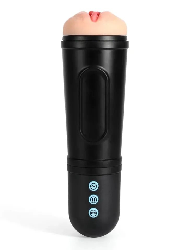 Addax Hands Free Masturbator & Vibrating Sleeve - Vibruojantis burnos masturbatorius 1 [full]
