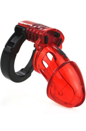 Adjustable Cock Cuff Chastity Device Red - Skaistybės narvas 1