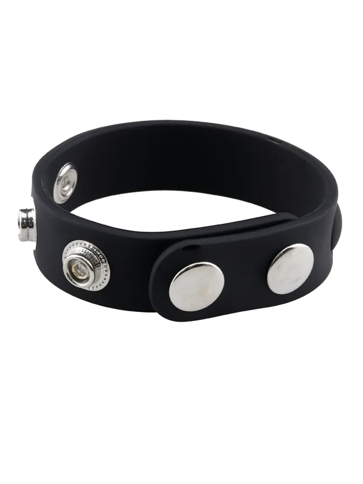 Adjustable Silicone Cock Ring Black - Gaidžio žiedas 2 [full]