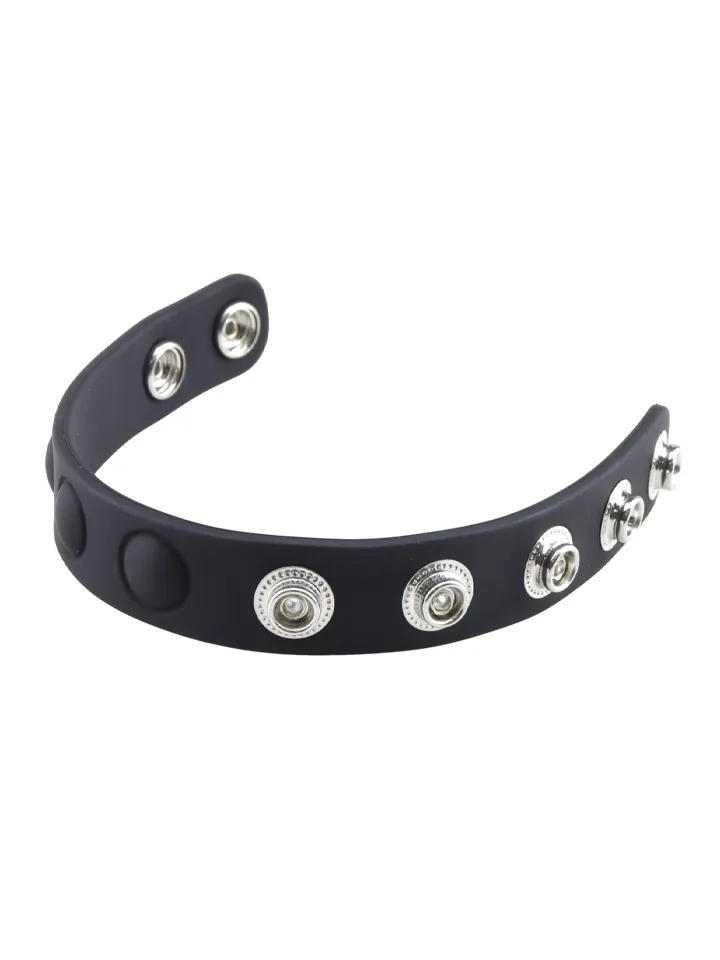 Adjustable Silicone Cock Ring Black - Gaidžio žiedas 3 [full]