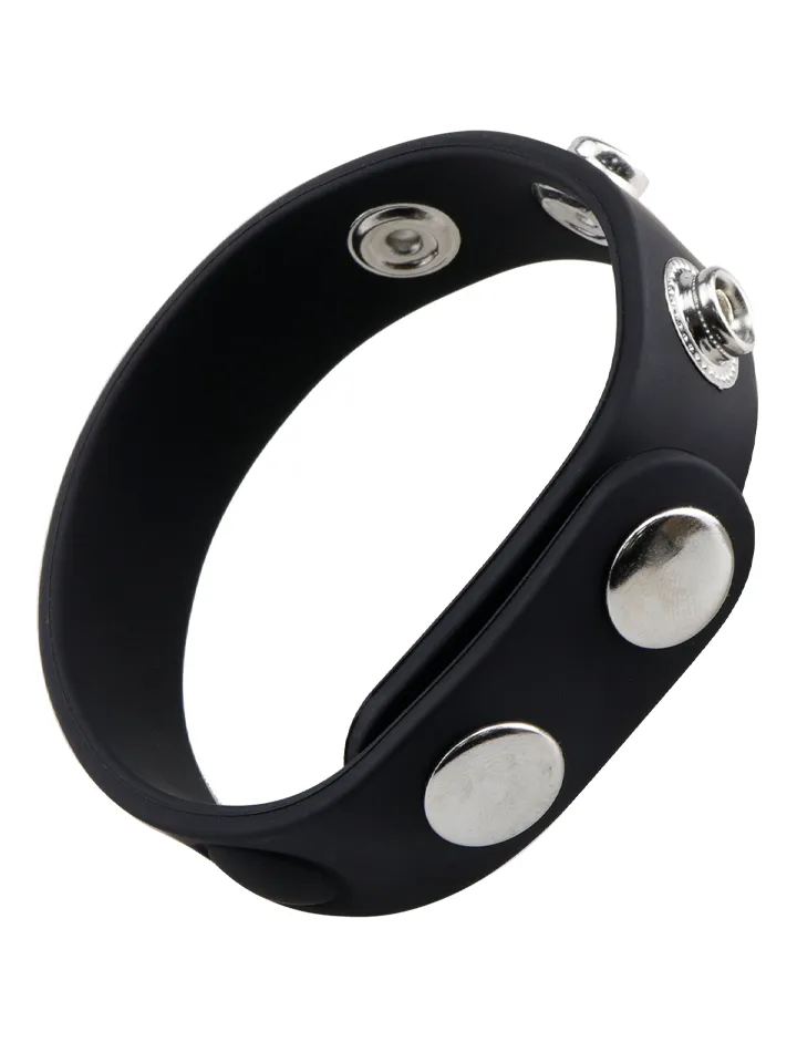 Adjustable Silicone Cock Ring Black - Gaidžio žiedas 4 [full]