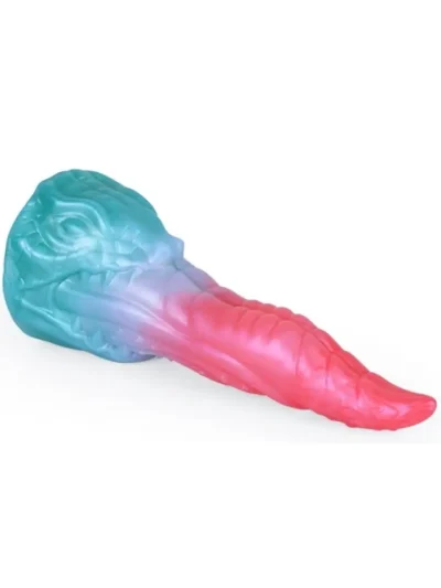 Alien Beast Cyan Rainbow Dildo 21 cm - Dragon dildo 2