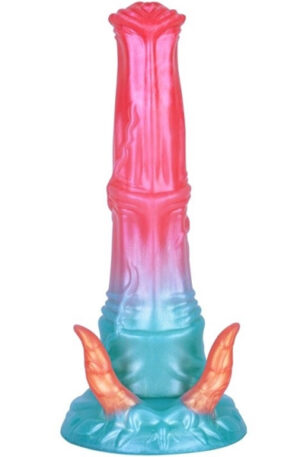 Alien Beast Cyan Rainbow Dildo 23,5 cm - Dragon dildo 1