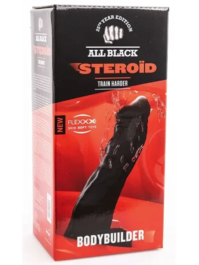 All Black Steroïd Bodybuilder 32,5 cm - Xl dildo 5