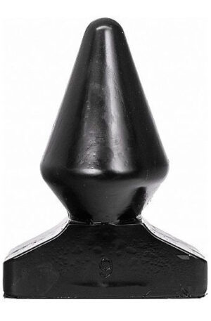 All Black Vinyl Anal Plug 18,5 cm - Papildomas „Girthy“ analinis kištukas 1