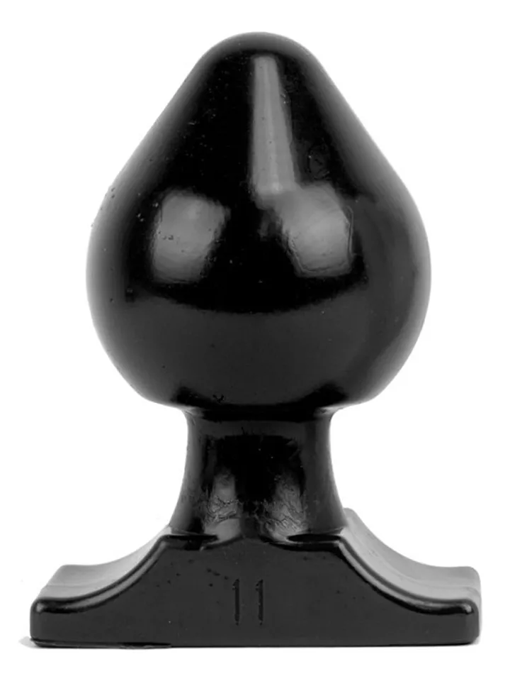 All Black Vinyl Anal Plug 19 cm - Papildomas „Girthy“ analinis kištukas 1 [full]