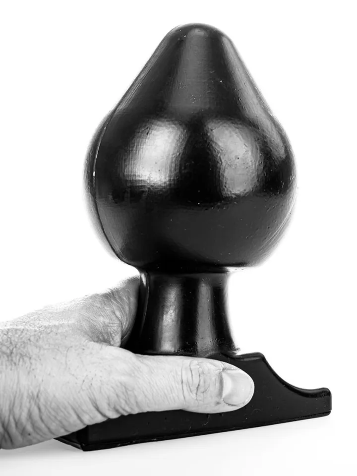All Black Vinyl Anal Plug 19 cm - Papildomas „Girthy“ analinis kištukas 2 [full]