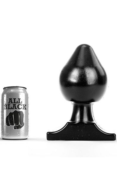 All Black Vinyl Anal Plug 19 cm - Papildomas „Girthy“ analinis kištukas 3