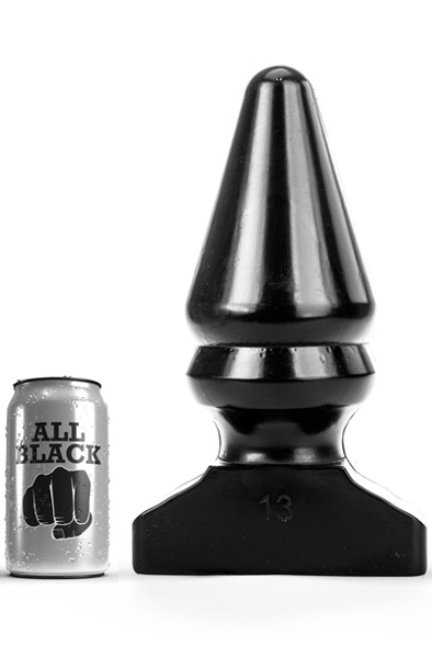 All Black Vinyl Anal Plug 28,5 cm - Papildomas „Girthy“ analinis kištukas 2