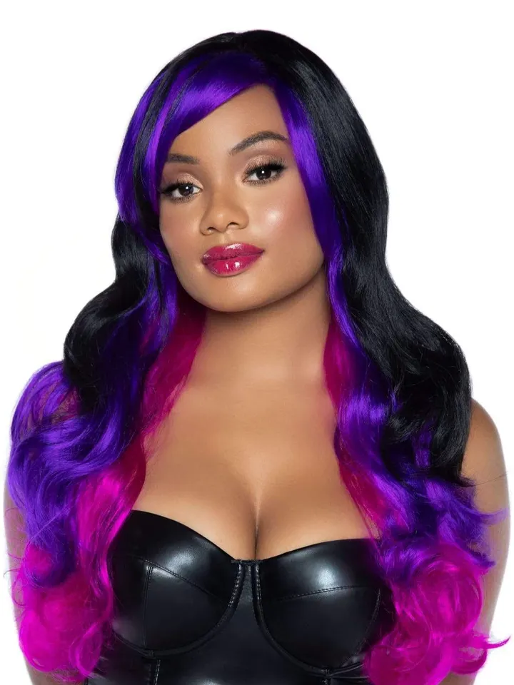 Allure Multi Color Wig Black/Purple - Perukas 1 [full]