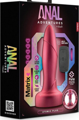 Anal Adventures Matrix Atomic Plug Martian Wine - Vibruojantis analinis kištukas 1