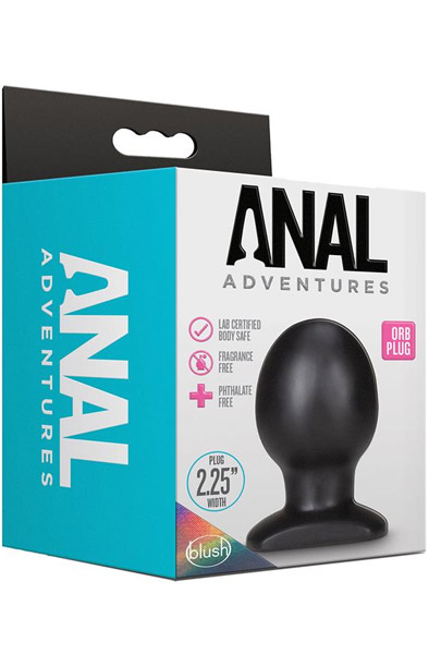 Anal Adventures Orb Plug Black - Analinis kištukas 2