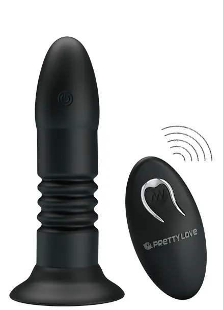 Anal Plug With 4 Vibration & 4 Thrusting Modes - Nuotoliniu būdu valdomas analinis kištukas 1