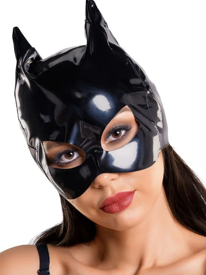 Ann Wetlook Cat Mask Black - BDSM kaukė 1 [full]