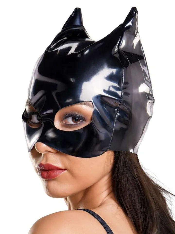 Ann Wetlook Cat Mask Black - BDSM kaukė 2 [full]