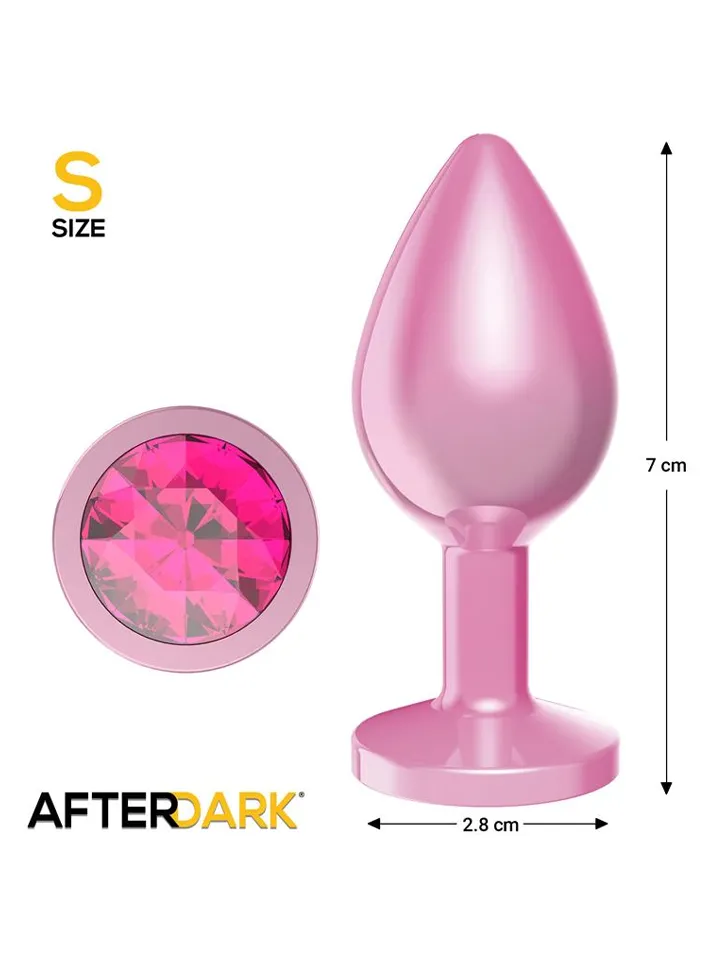 Anodyzed Anal Plug Pink With Jewel Small - Analinis kaištis metalinis 2 [full]