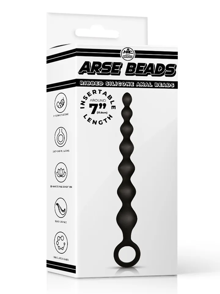 Arse Beads Ribbed Silicone Anal Beads - Analiniai karoliukai 3 [full]