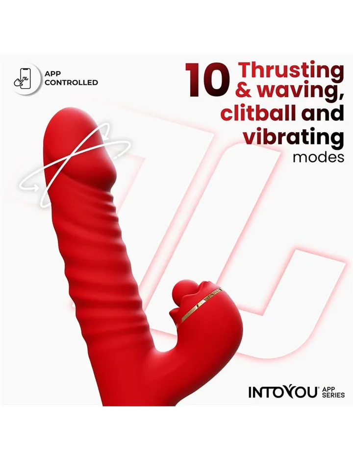 Ascen Thrusting & Waving Vibe With App - APP kontroliuojamas „RabbitVibrator“ 2