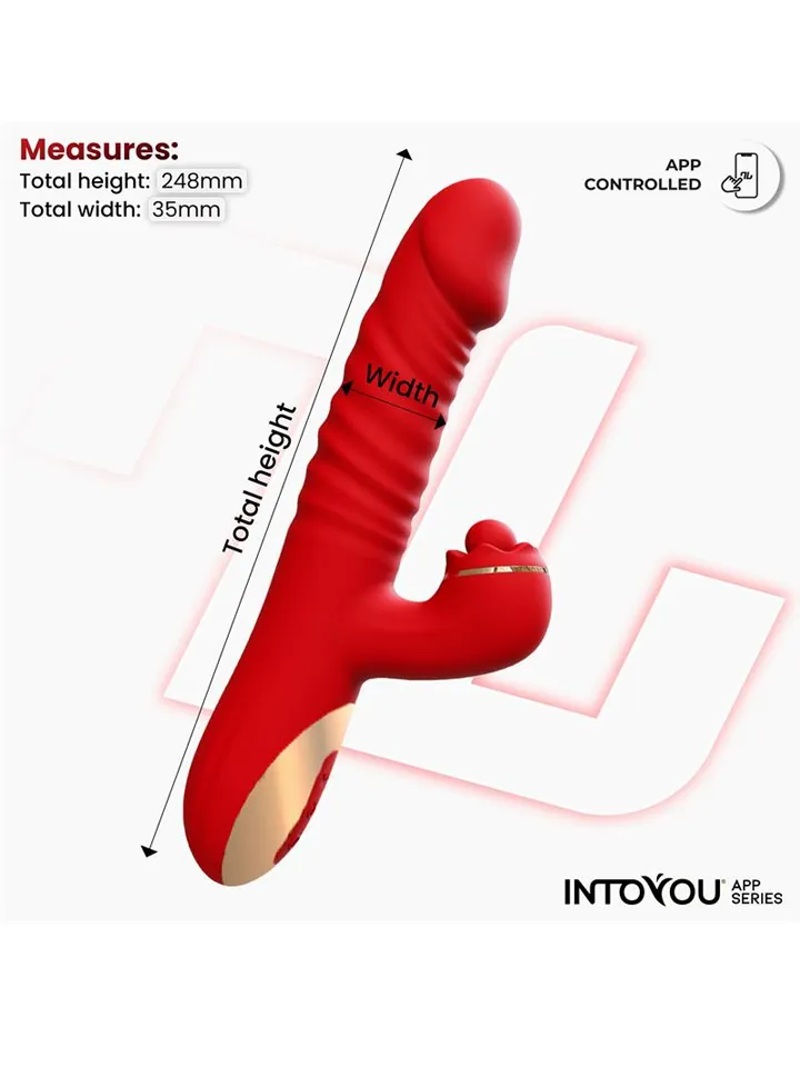 Ascen Thrusting & Waving Vibe With App - APP kontroliuojamas „RabbitVibrator“ 4