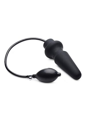 Ass-Pand Large Inflatable Silicone Anal Plug - Black - Užpakalio kaištis 1