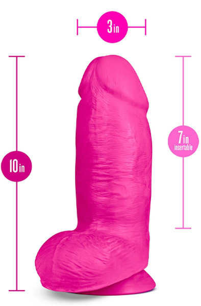 Au Naturel Bold Chub Dildo Pink 25,5 cm - Xl dildo 3