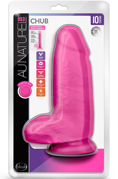 Au Naturel Bold Chub Dildo Pink 25,5 cm - Xl dildo 5