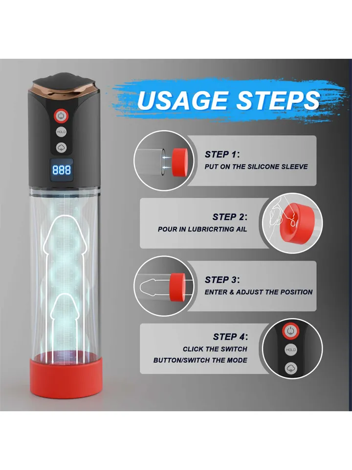 Automatic Penis Pump 8 Sucking Modes - Automatinis varpospump 3 [full]