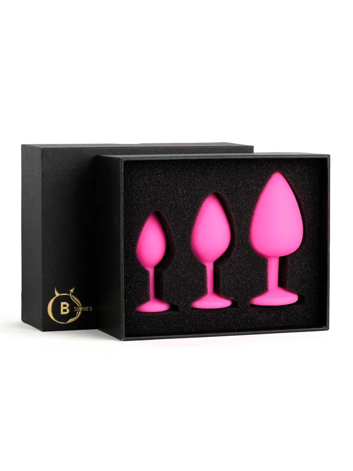B-Series Silicone Plug Set Pink - Analinis kištuko rinkinys 4 [full]