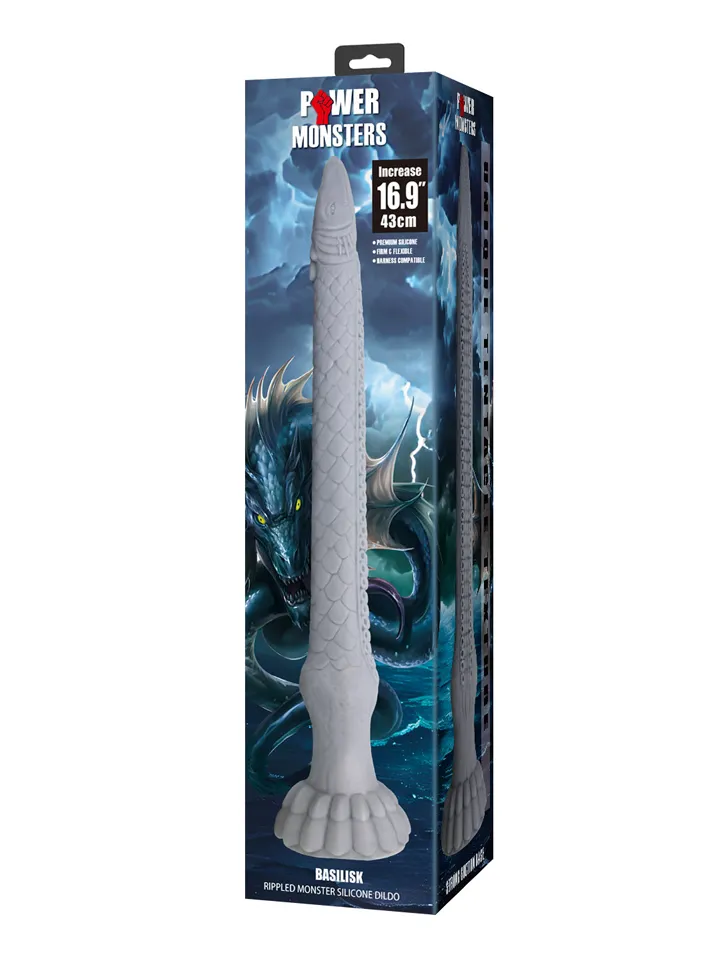 Basilisk Rippled Monster Silicone Dildo 43 cm - Ypač ilgas analinis dildo 3 [full]