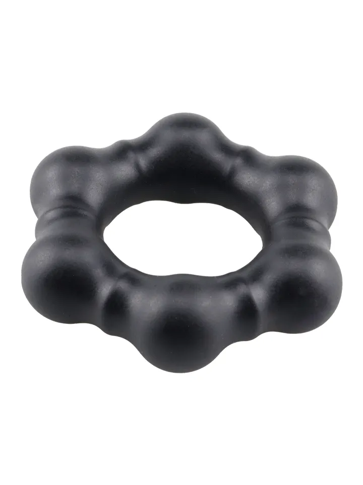 Beaded Silicone Cock Ring Black - Gaidžio žiedas 3 [full]