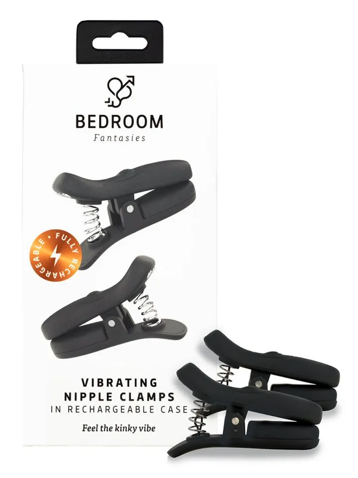 Bedroom Fantasies Vibrating Nipple Clamps - Vibruojantys krūtinės spaustukai 3 [full]