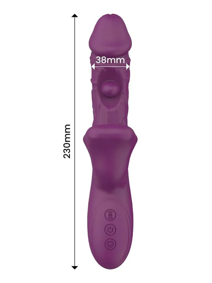 Bella 3 Motors Double Tickling Ball & Biting - Triušio vibratorius su besisukančiu liežuviu 3 [full]