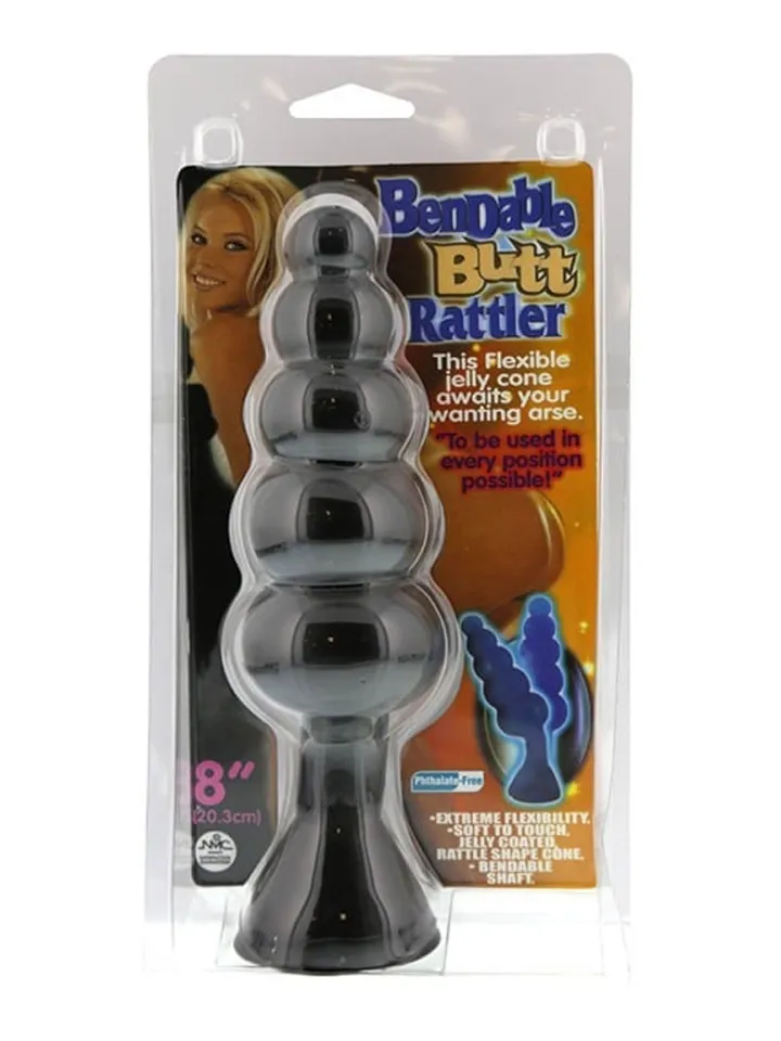 Bendable Butt Rattler Plug Black 20 cm - XL ButtPug 2 [full]