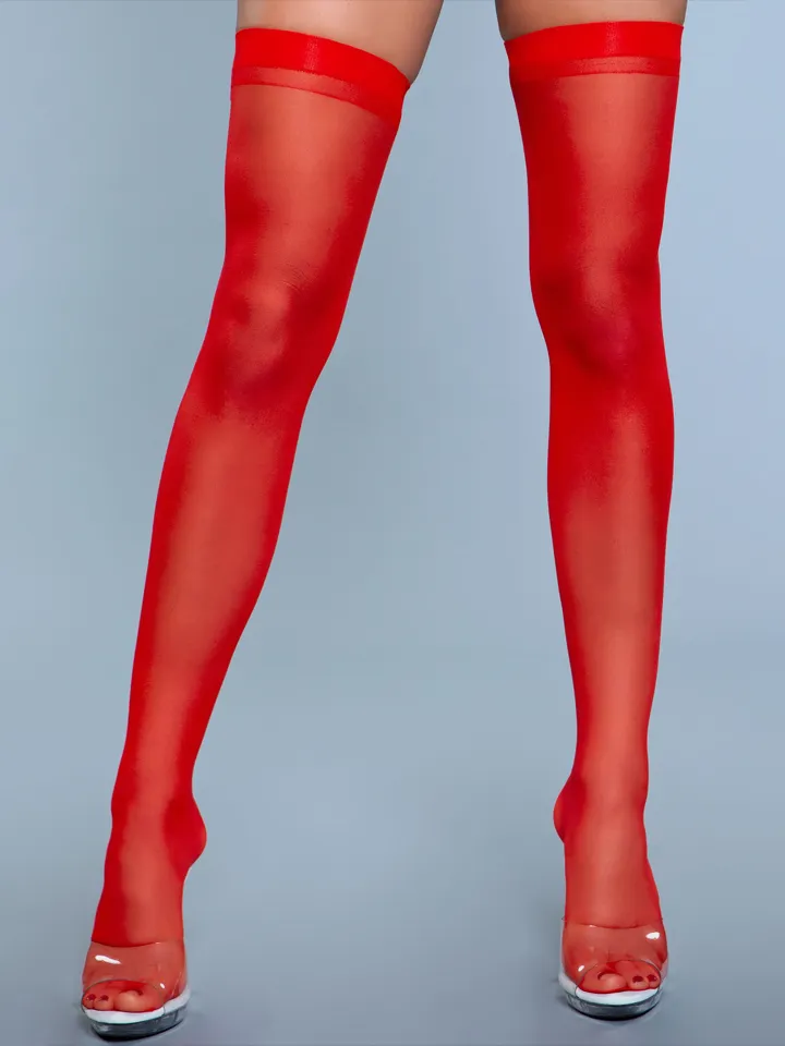 Best Behavior Thigh Highs Red - Nebuvaučiai 1 [full]