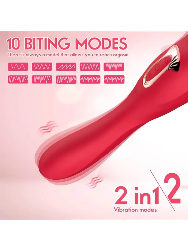 Big Mouth Rechargeable Lip Teasing Vibrator - Klitorinis vibratorius 3 [full]