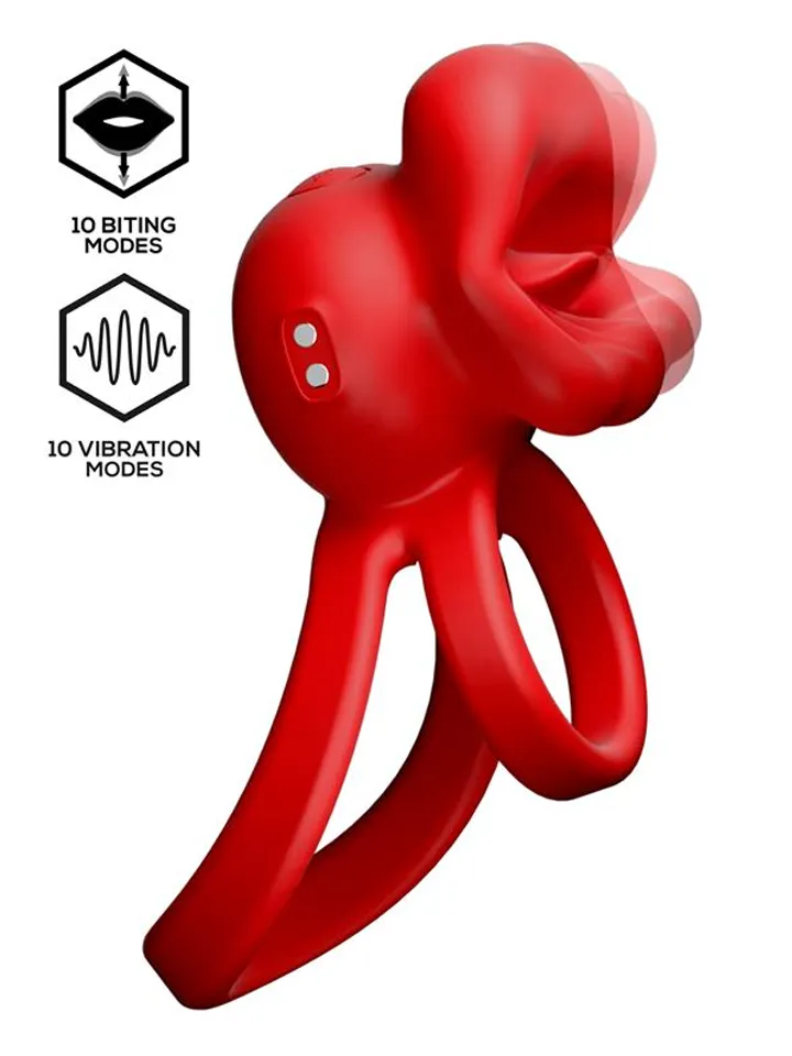 Bittey Cock Ring With Vibration & Biting - Vibruojantis gaidžio žiedas 1 [full]