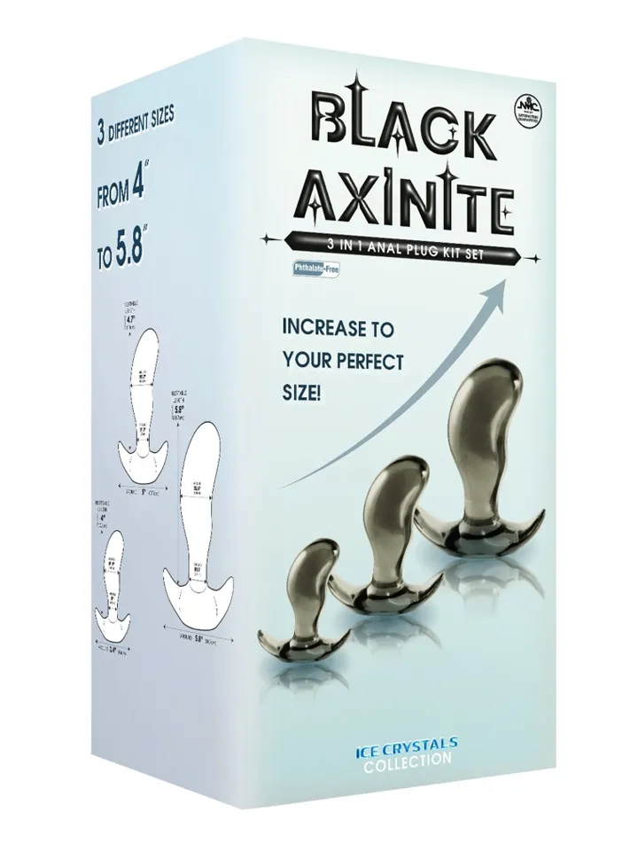 Black Axinite 3 in 1 Aanl Plug Kit Set II - Analinis kištuko rinkinys 2 [full]