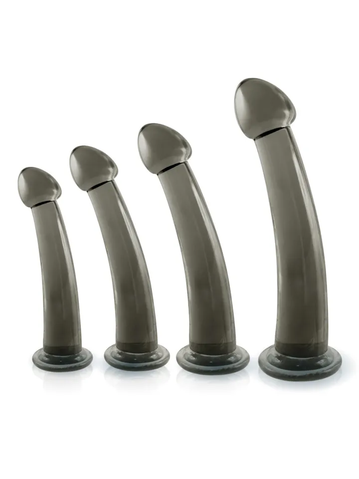 Black Axinite 4 in 1 Anal Plug Kit Set - Analinis kištuko rinkinys 1 [full]