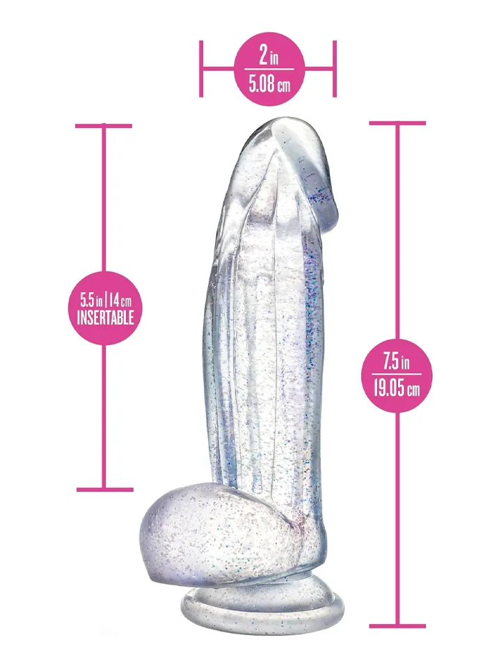 Bling Sparkling Clear Dildo 19 cm - Dildo 4 [full]