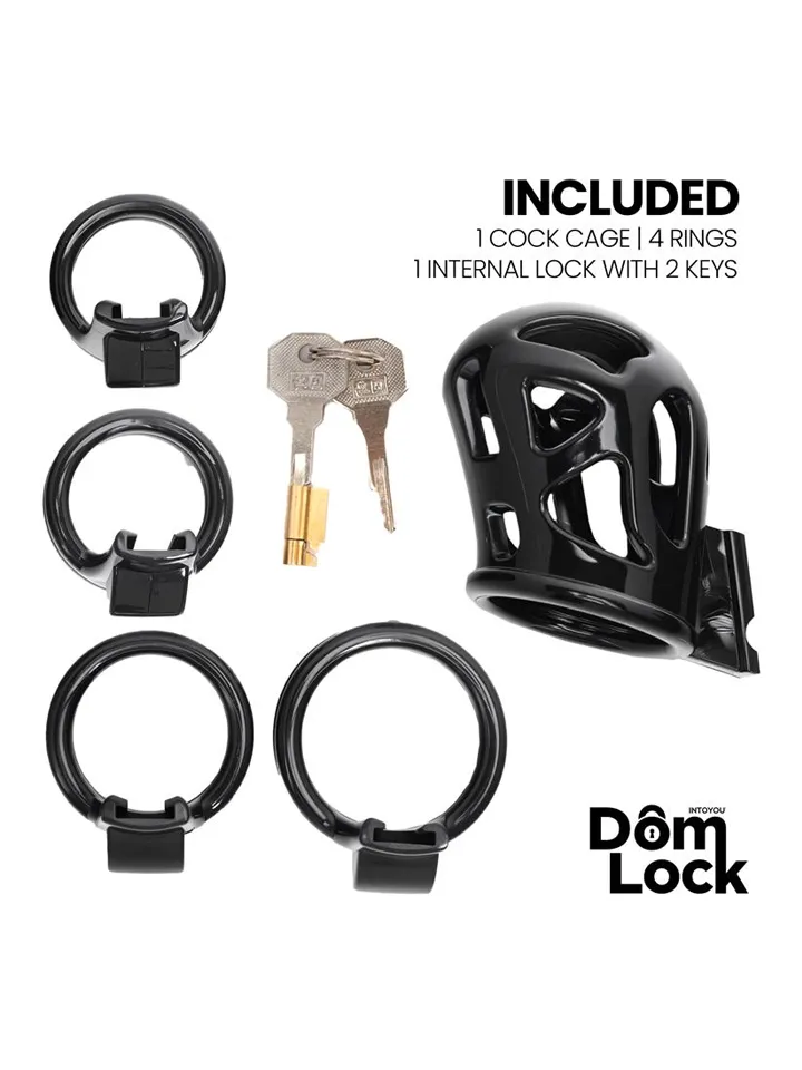 Block Chastity Cage With Internal Lock - Skaistybės narvas 3 [full]