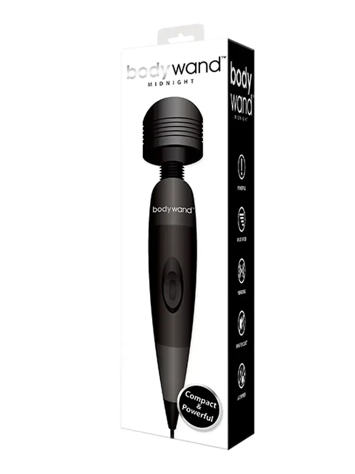 Bodywand Midnight Plug-In Wand Massager Black - Stebuklinga lazdelė / masažo lazdelė 3 [full]