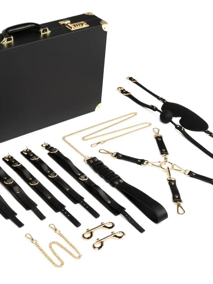 Bondage Suitcase 13-pcs PU Leather - Vergavimo rinkinys 2 [full]