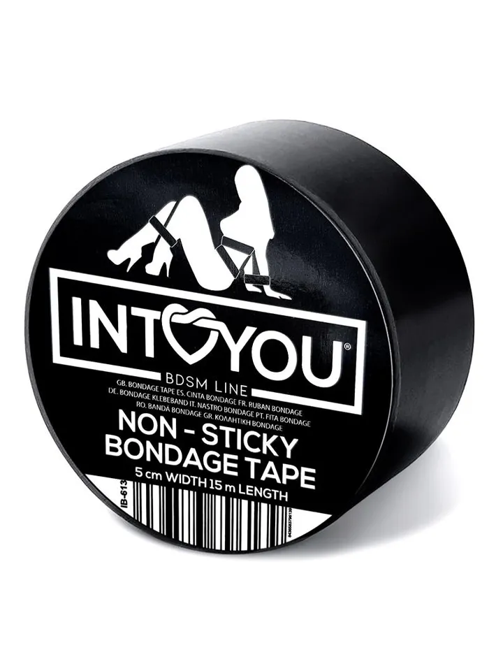 Bondage Tape Non-Sticky Black 15m - Vergijos juosta 1 [full]